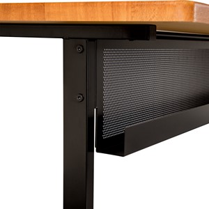 Adjustable-Height Computer Desk w/ Electrical & USB Option - Modesty panel
