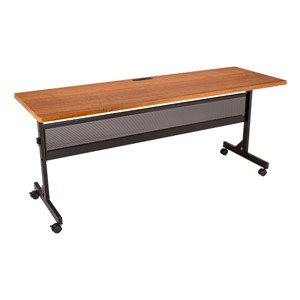 Merit Series III Flip Top Training Table - Rectangle - Cherry
