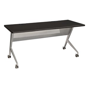 Heavy-Duty Mobile Computer Table w/ Electric (24" W x 60" L) - Black