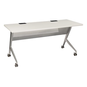 Heavy-Duty Mobile Computer Table w/ Electric (24" W x 60" L) - Gray