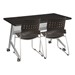 Heavy-Duty Mobile Computer Table & Stack Chair Bundle
