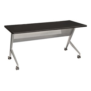Heavy-Duty Mobile Computer Table w/ Power & USB Option (24" W x 60" L) - Black