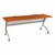 Heavy-Duty Mobile Computer Table w/ Electric (24" W x 72" L) - Cherry