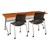 Heavy-Duty Mobile Computer Table w/ Power & USB Option (24" W x 72" L) - Chairs not included