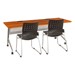 Heavy-Duty Mobile Computer Table & Stack Chair Bundle (24" W x 72" L)