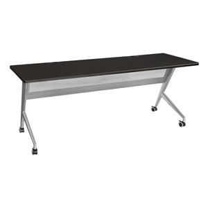 Heavy-Duty Mobile Computer Table & Stack Chair Bundle - Heavy-Duty Mobile Computer Table - Black