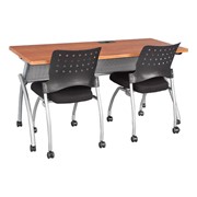 Wishbone Leg Flipper Table & Ballard Nesting Chair Set