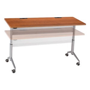 Heavy-Duty Adjustable-Height Flipper Table (24" W x 60" L) - Cherry