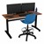 Pneumatic Height-Adjustable Sit-to-Stand Training Table w/ Electric
