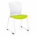 Edison Upholstered Sled Base Chair with Apple Green Seat