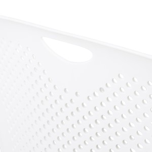 Breathable and durable perforated plastic back