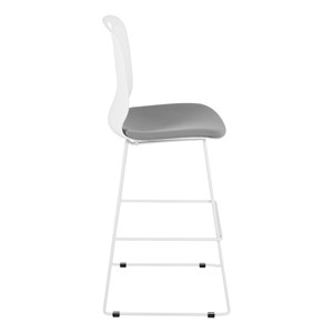 Edison Upholstered Sled-Based Cafe Chair - Side View