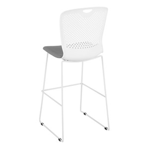 Edison Upholstered Sled-Based Cafe Chair - Back View