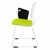 Edison Upholstered Sled-Base Tablet Arm Chair - Side View - Tablet Down