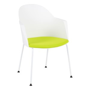 Edison Upholstered Cove Chair with Apple Green Seat Cushion