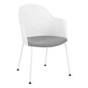 Edison Upholstered Cove Chair with Graphite Seat Cushion