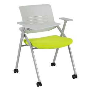 Newton Upholstered Mobile Nesting Chair w/ Tablet Arm