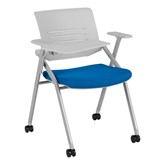 Newton Upholstered Mobile Nesting Chair w/ Tablet Arm