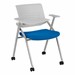 Newton Upholstered Mobile Nesting Chair w/ Tablet Arm - Brilliant Blue