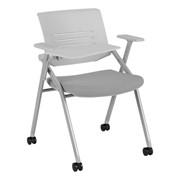 Newton Upholstered Mobile Nesting Chair w/ Tablet Arm