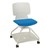 Edison Upholstered Mobile Pod Chair - Cobalt Blue w/ Gray Frame