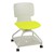 Edison Upholstered Mobile Pod Chair - Green Apple w/ Gray Frame