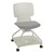 Edison Upholstered Mobile Pod Chair - Graphite Seat w/ Gray Frame