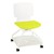 Edison Upholstered Mobile Pod Chair - Green Apple Seat w/ White Frame