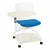 Edison Upholstered Mobile Pod Chair - Cobalt Blue Seat & White Frame/Tablet