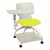 Edison Upholstered Mobile Pod Chair w/ Tablet Arm - Green Apple Seat & Gray Frame/Tablet