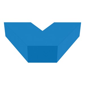 Shapes Series II Vinyl Soft Seating V-Shape (12" H) - French Blue