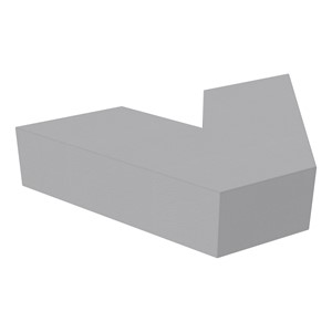 Shapes Series II Vinyl Soft Seating V-Shape (12" H) - Light Gray