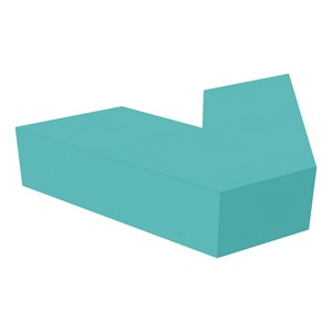 Shapes Series II Vinyl Soft Seating V-Shape (12" H) - Turquoise