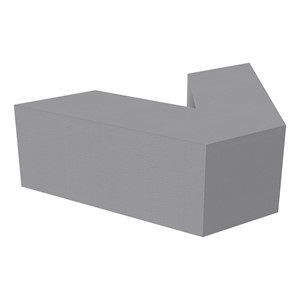 Shapes Series II Vinyl Soft Seating V-Shape (18" H) - Cool Gray