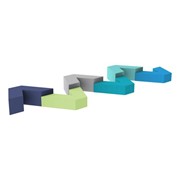 Shapes Series II Vinyl Soft Seating Set - V-Shape Wave (Three 12" H and Three 18" H)