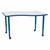 Shapes Accent Series Wave Collaborative Table w/ Whiteboard Top - Brilliant Blue