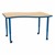 Shapes Accent Series Wave Collaborative Table - Cosmic Strandz Top w/ Brilliant Blue Legs