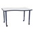 Shapes Accent Series Wave Collaborative Table w/ Whiteboard Top - Navy
