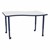 Shapes Accent Series Wave Collaborative Table w/ Whiteboard Top - Navy