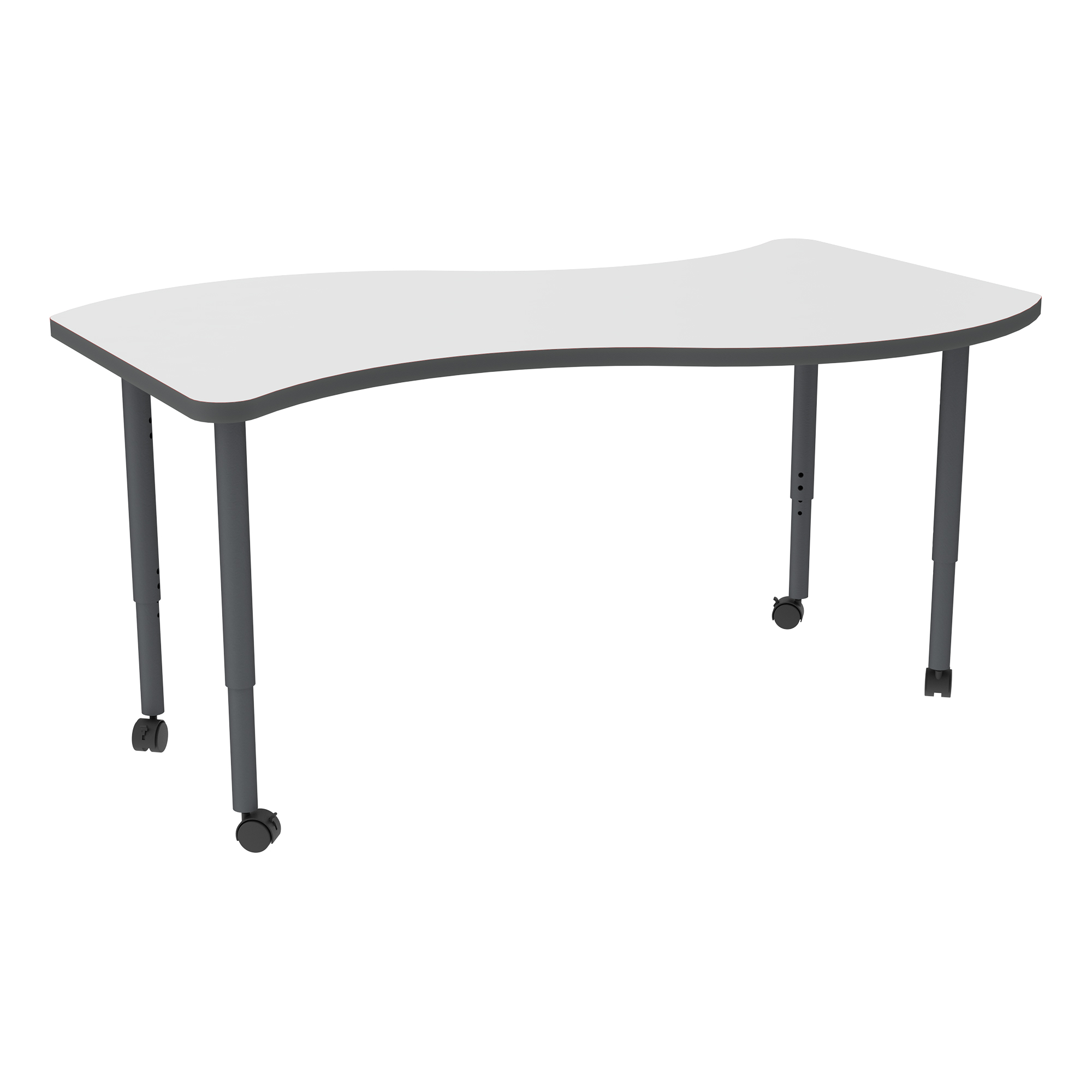 Shapes Accent Series Wave Collaborative Table w/ Whiteboard Top - North Sea