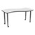 Shapes Accent Series Wave Collaborative Table w/ Whiteboard Top - North Sea