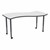 Shapes Accent Series Wave Collaborative Table w/ Whiteboard Top - North Sea