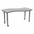 Shapes Accent Series Wave Collaborative Table - North Sea Top & Legs