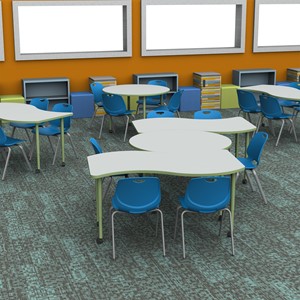 Shapes Accent Series Wave Collaborative Tables