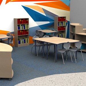 Shapes Accent Series Wave Collaborative Tables