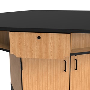 Six-Person Science Workstation w/ Phenolic Top & Drawers