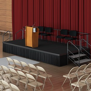 Single-Height Portable Stage & Seated Riser Section w/ Carpet Deck - Environment Shot