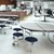 Round Mobile Stool Cafeteria Table w/ MDF Core & Protect Edge