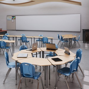 Hex Collaborative Desk w/o Wire Box