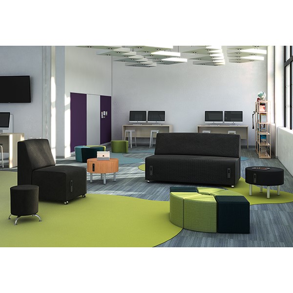 Shapes Series II Vinyl Soft Seating - Cube - Environmental shot